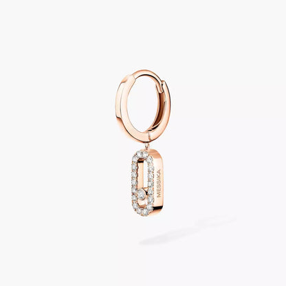 [LORA] Move Uno Single Diamond Hoop Earring