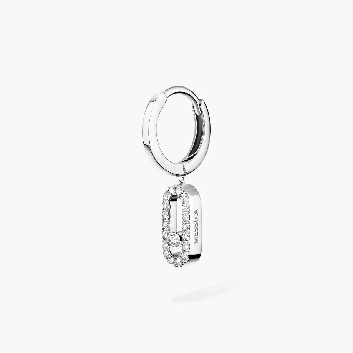 [LORA] Move Uno Single Diamond Hoop Earring