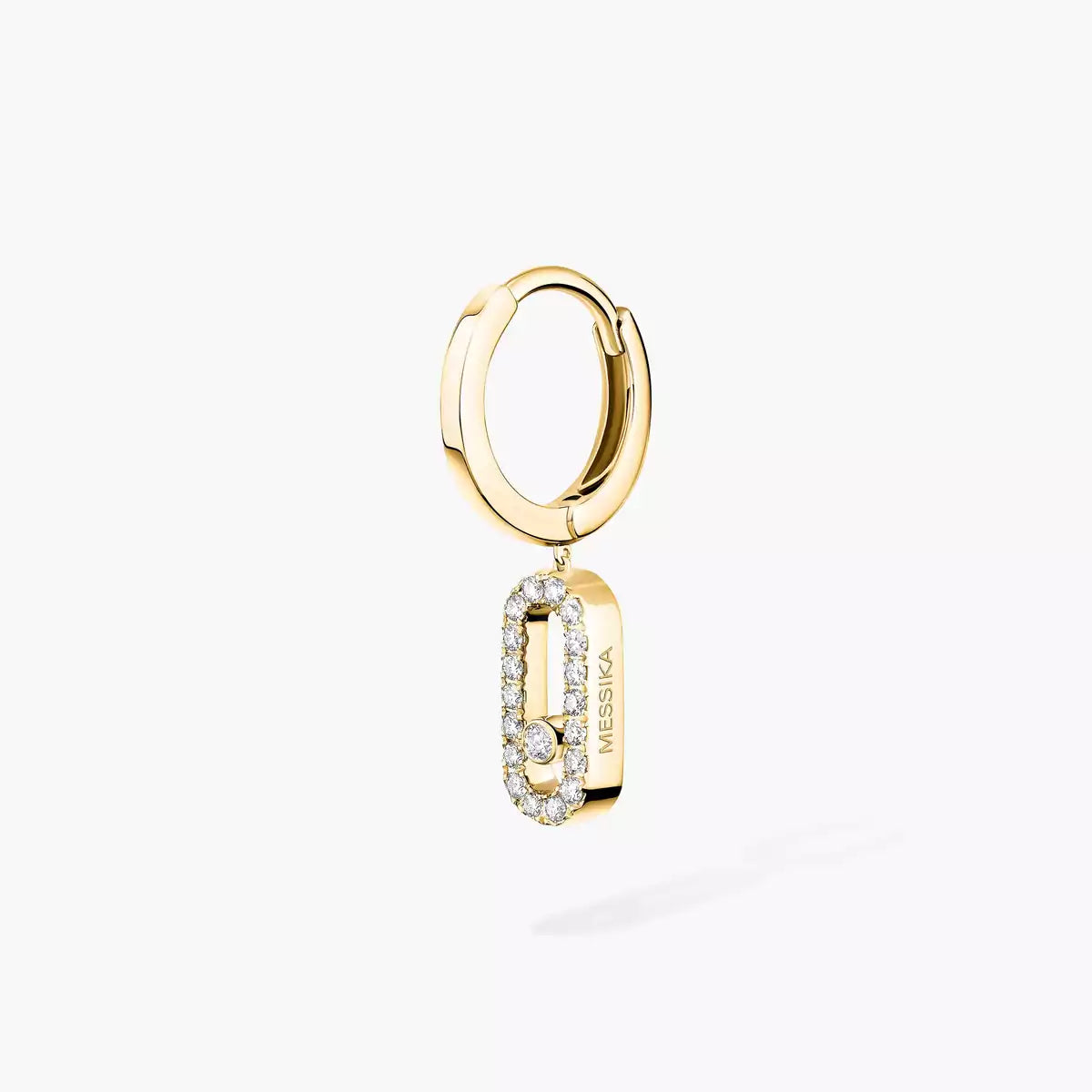 [LORA] Move Uno Single Diamond Hoop Earring
