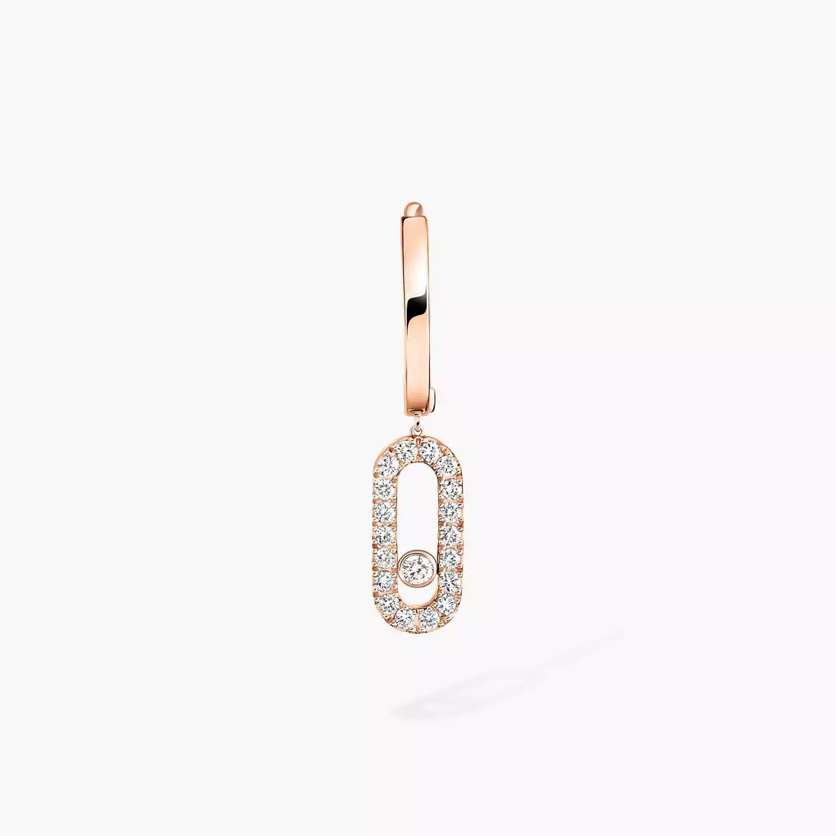 [LORA] Move Uno Single Diamond Hoop Earring