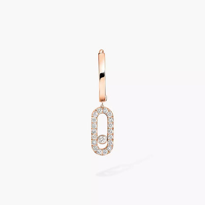 [LORA] Move Uno Single Diamond Hoop Earring