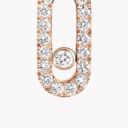 [LORA] Move Uno Single Diamond Hoop Earring