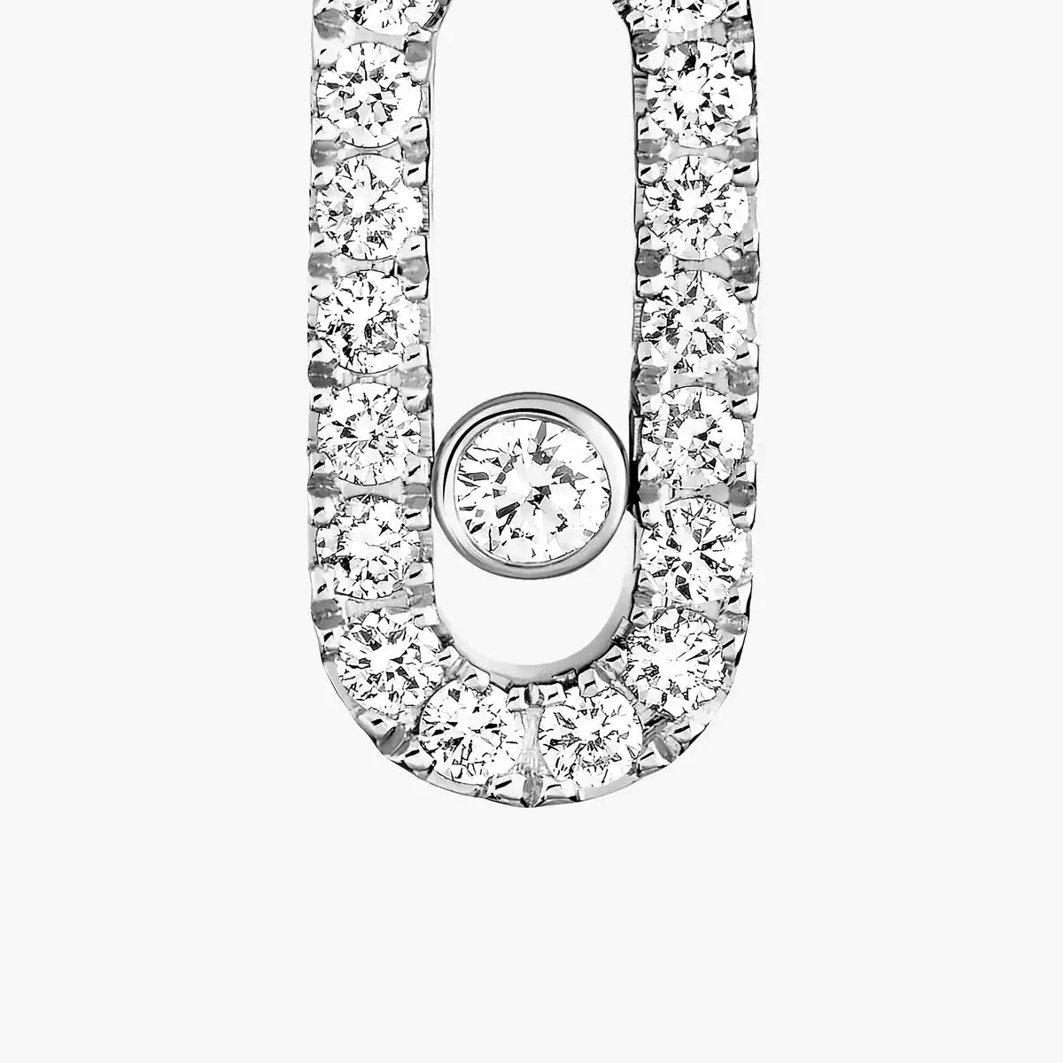 [LORA] Move Uno Single Diamond Hoop Earring
