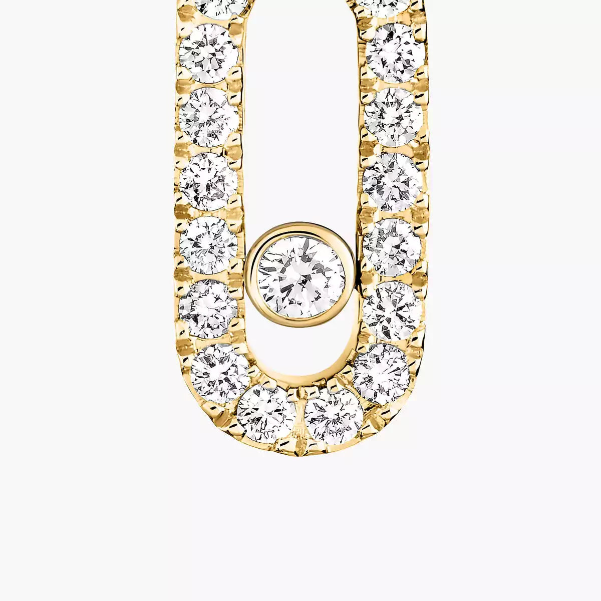 [LORA] Move Uno Single Diamond Hoop Earring