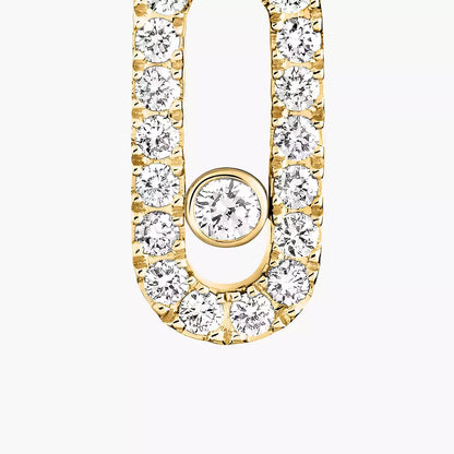 [LORA] Move Uno Single Diamond Hoop Earring