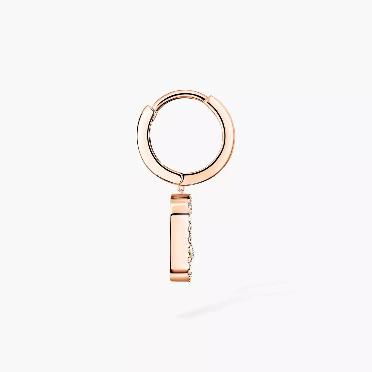 [LORA] Move Uno Single Diamond Hoop Earring