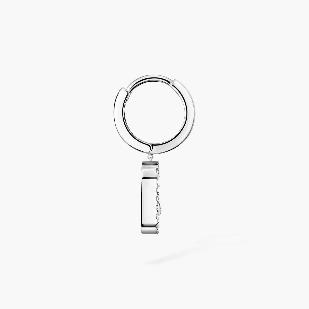 [LORA] Move Uno Single Diamond Hoop Earring