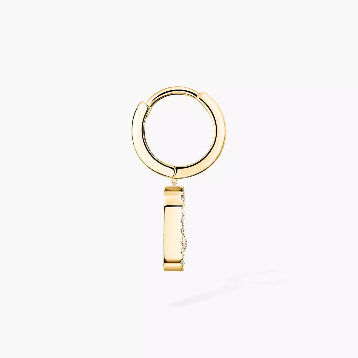 [LORA] Move Uno Single Diamond Hoop Earring