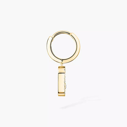 [LORA] Move Uno Single Diamond Hoop Earring