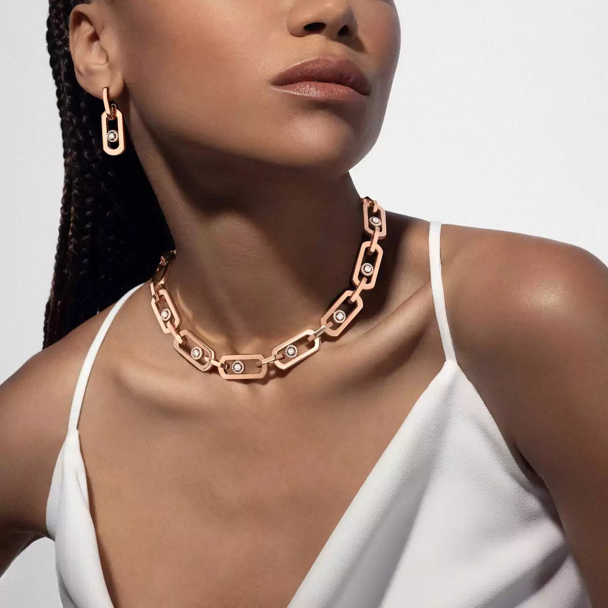 [LORA] So Move XL Diamond Pendant Earrings