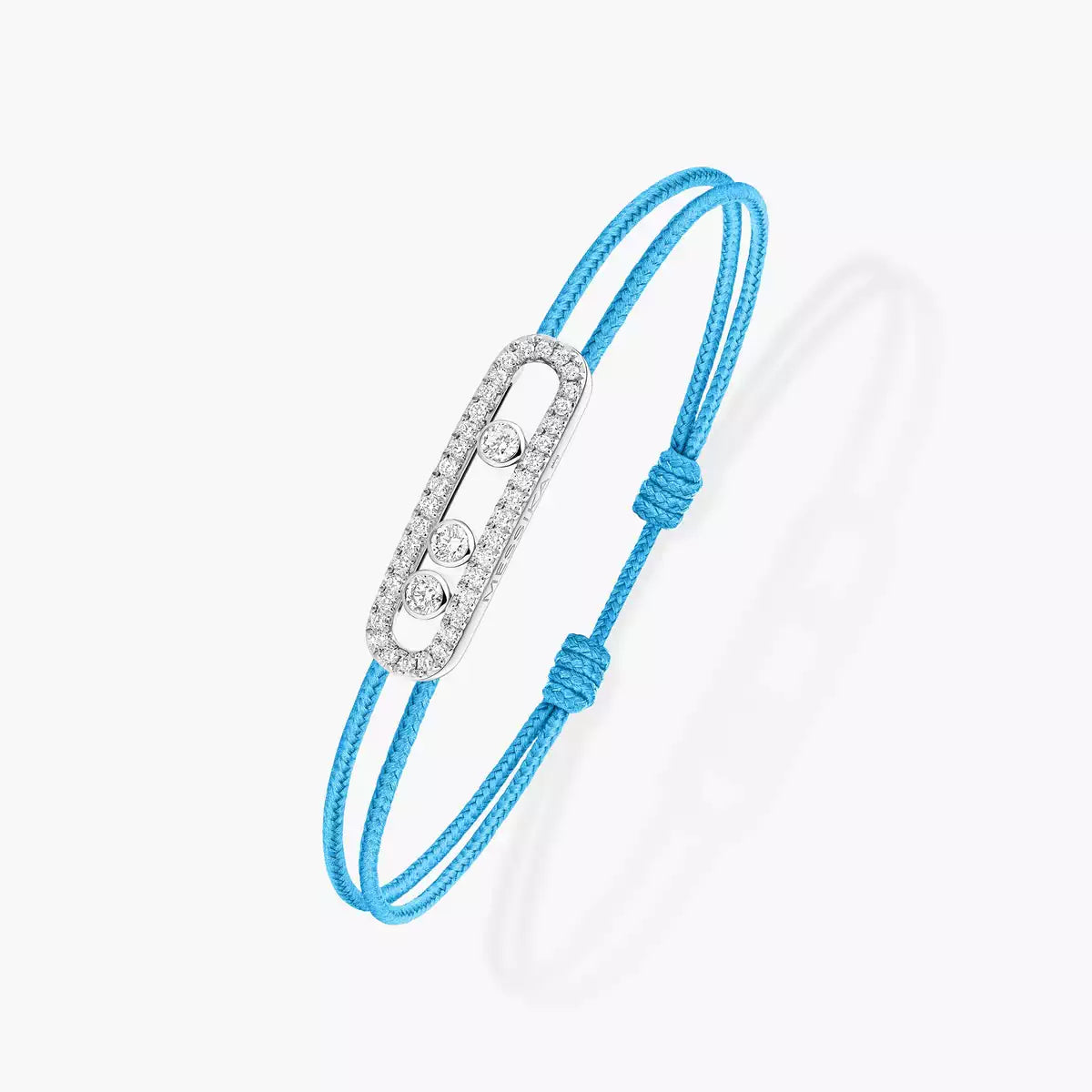 [LORA] Messika Care(s) pink cord pavé bracelet
