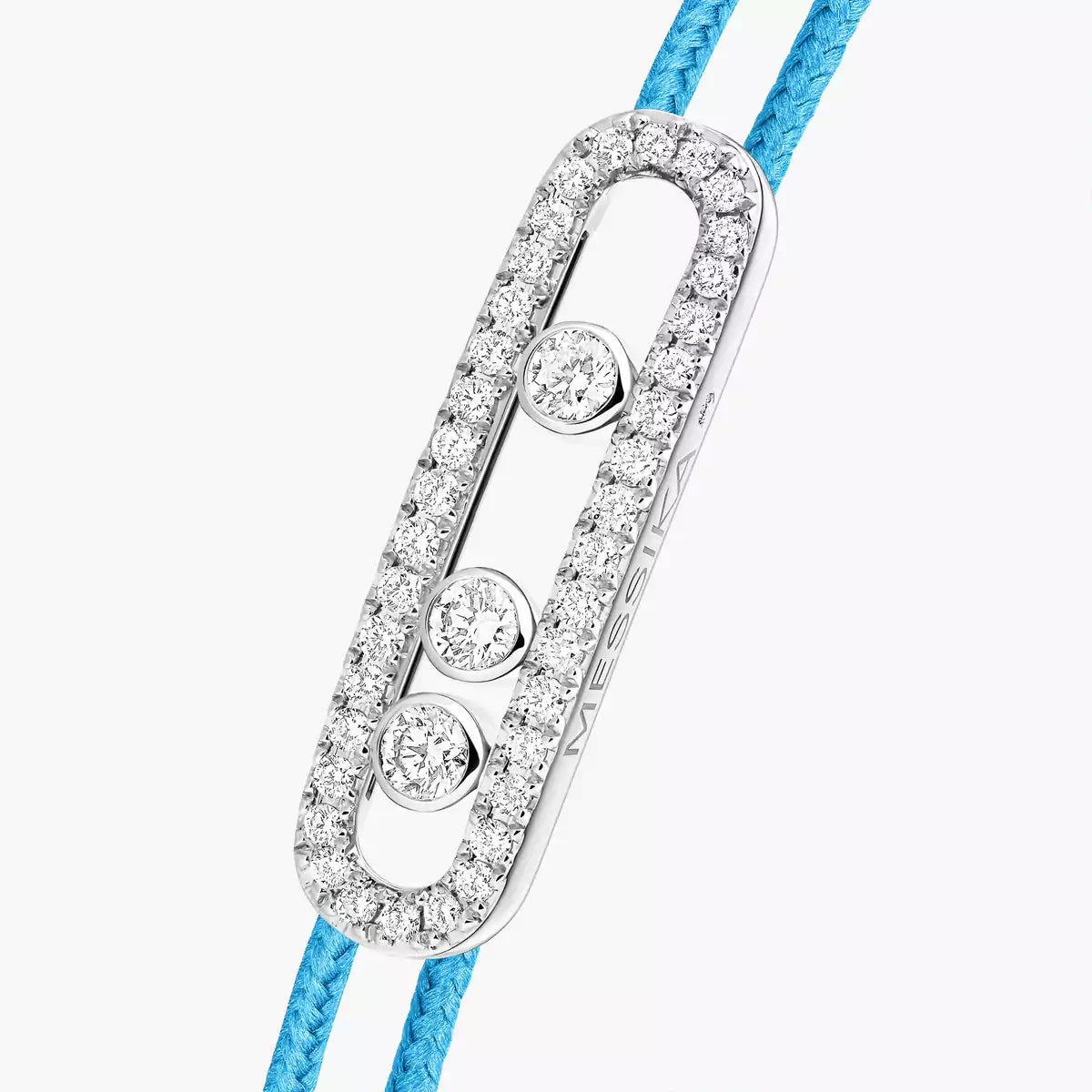[LORA] Messika Care(s) pink cord pavé bracelet
