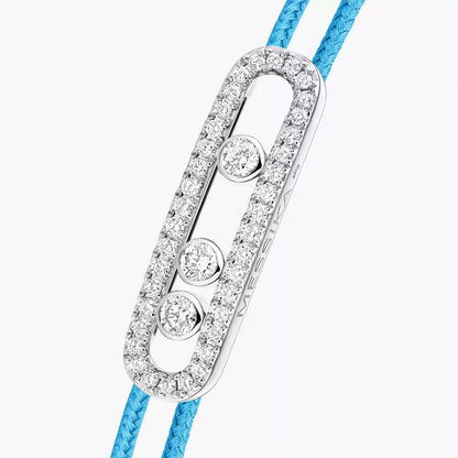 [LORA] Messika Care(s) pink cord pavé bracelet