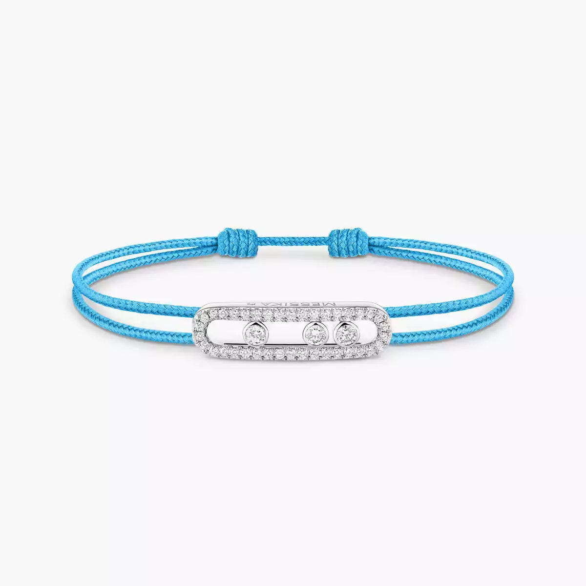 [LORA] Messika Care(s) pink cord pavé bracelet
