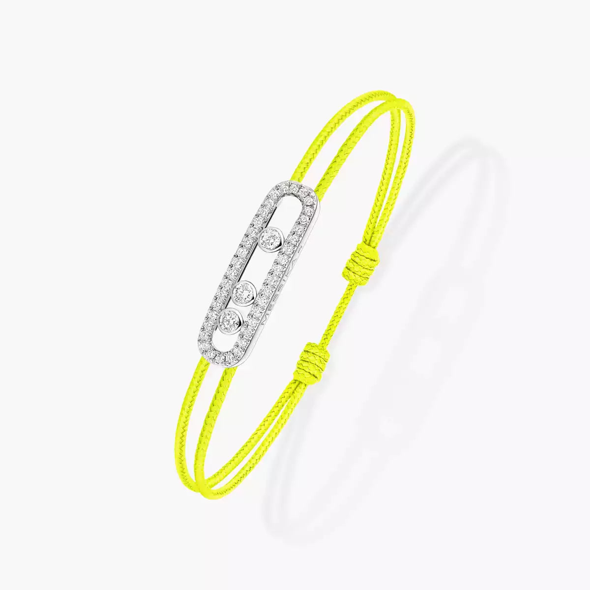 [LORA] Messika Care(s) pink cord pavé bracelet