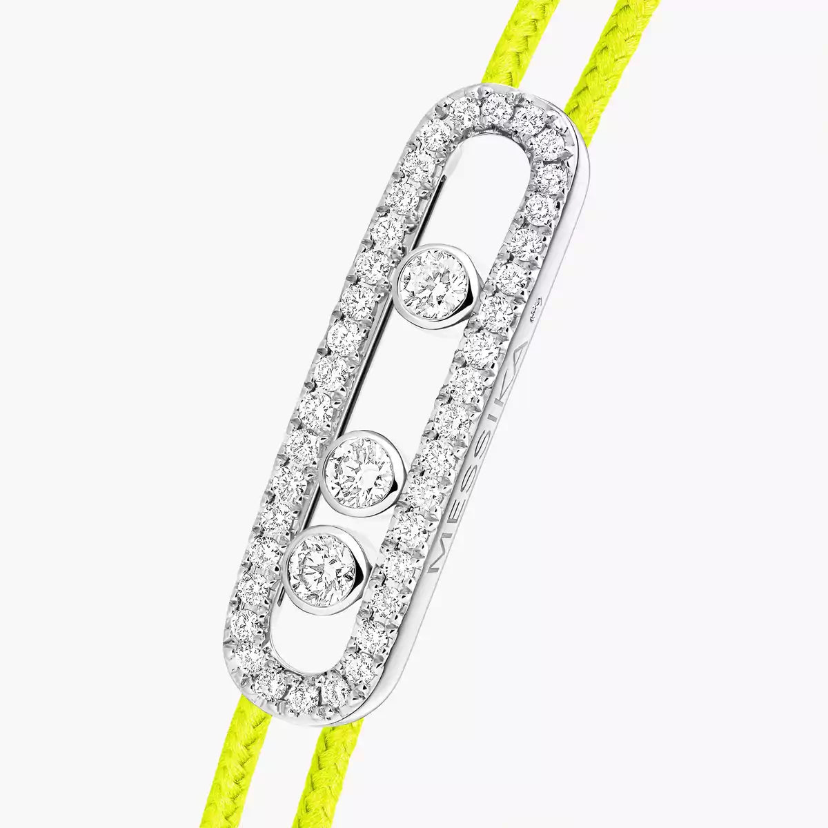 [LORA] Messika Care(s) pink cord pavé bracelet