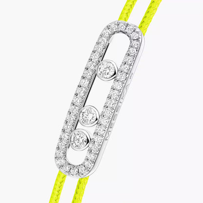 [LORA] Messika Care(s) pink cord pavé bracelet
