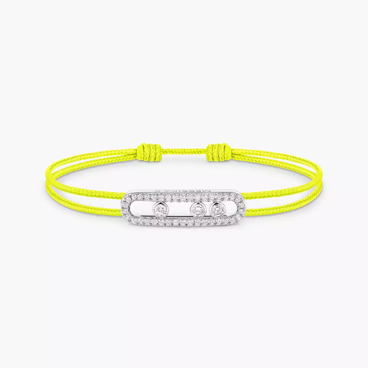 [LORA] Messika Care(s) pink cord pavé bracelet
