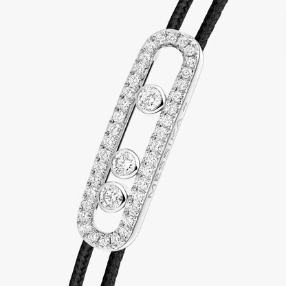 [LORA] Messika Care(s) pink cord pavé bracelet