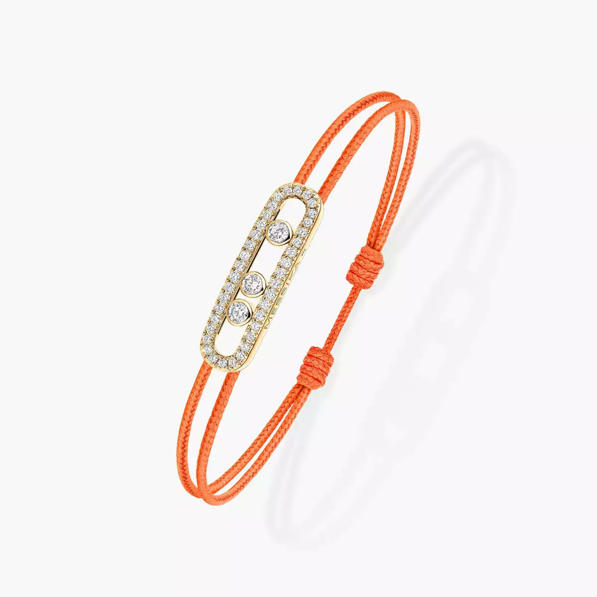 [LORA] Messika Care(s) pink cord pavé bracelet