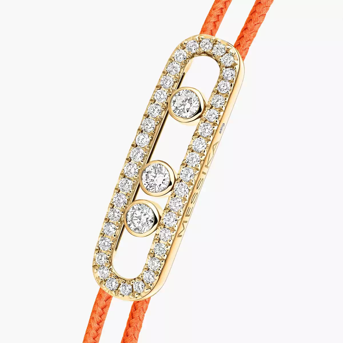 [LORA] Messika Care(s) pink cord pavé bracelet