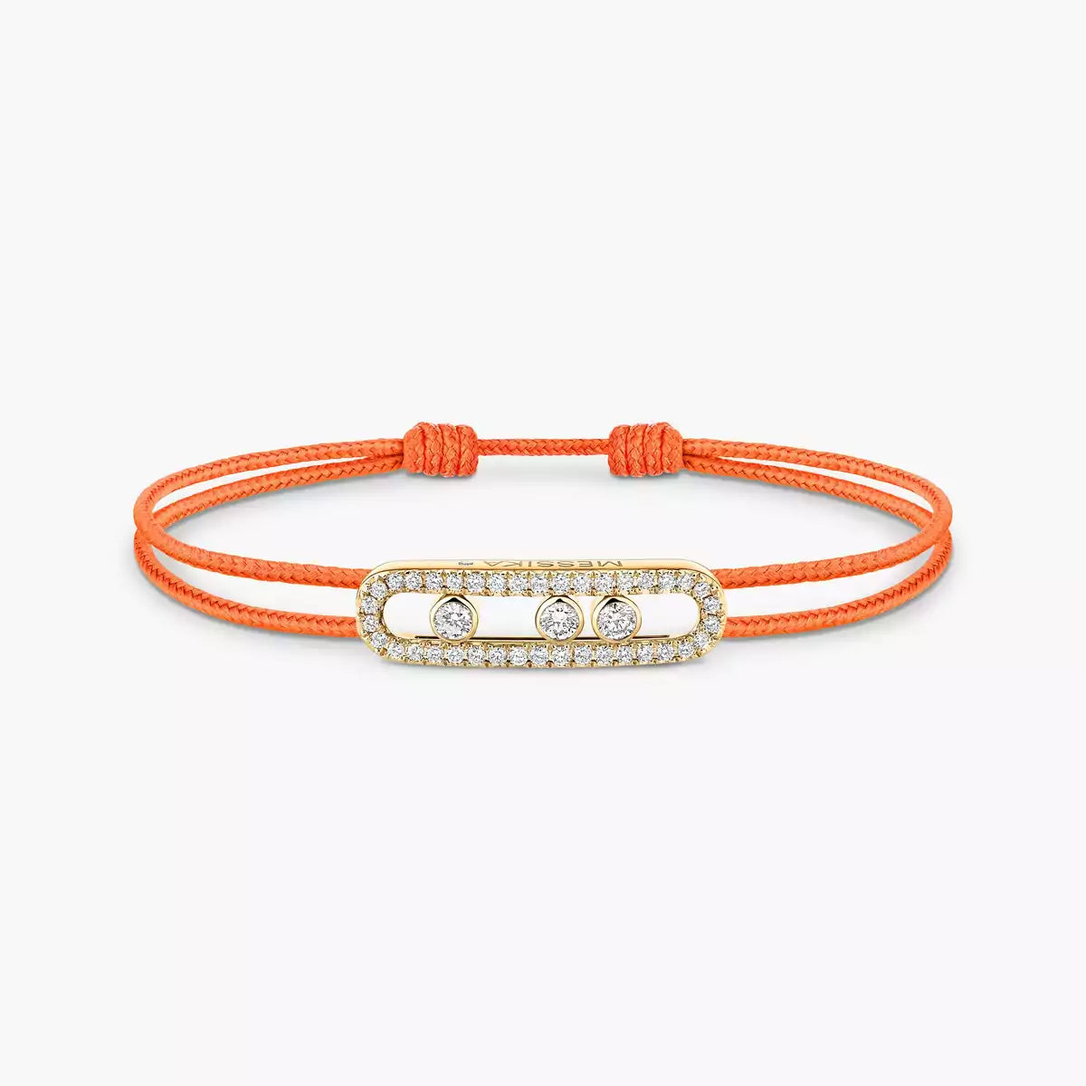 [LORA] Messika Care(s) pink cord pavé bracelet