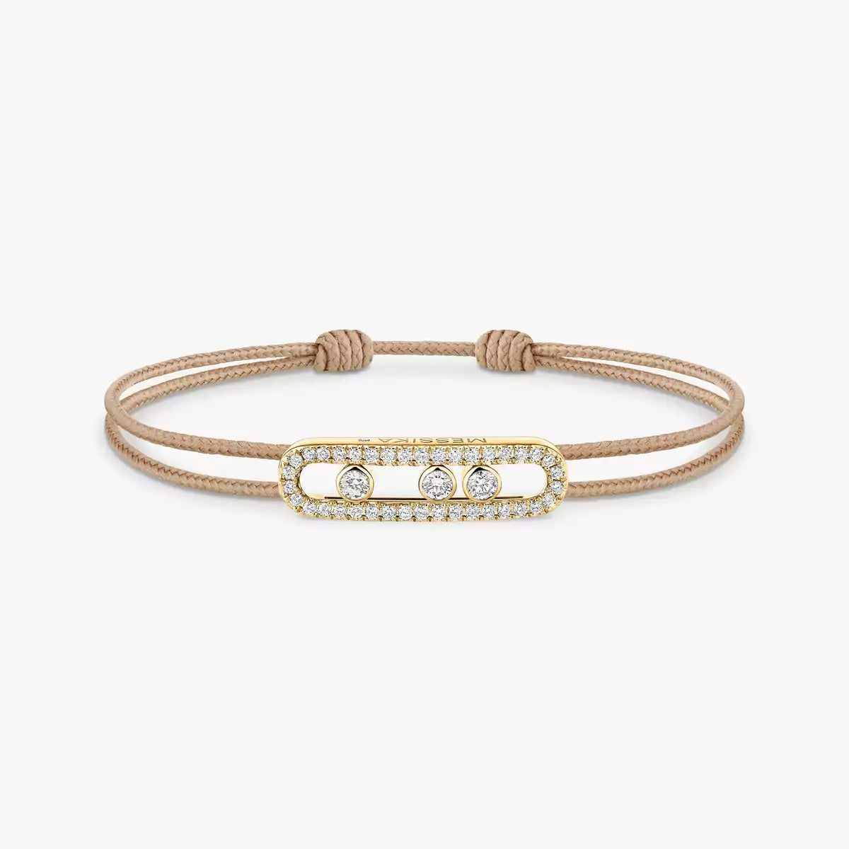 [LORA] Messika Care(s) pink cord pavé bracelet