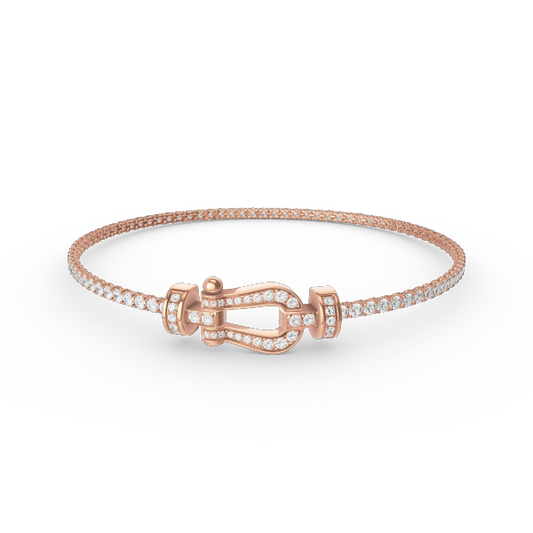 [LORA]FORCE  HORSESHOE  DIAMOND TENNIS BRACELET