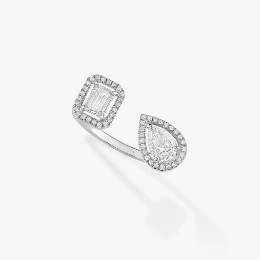 [LORA] MY TWIN TOI & MOI SILVER DIAMOND RING