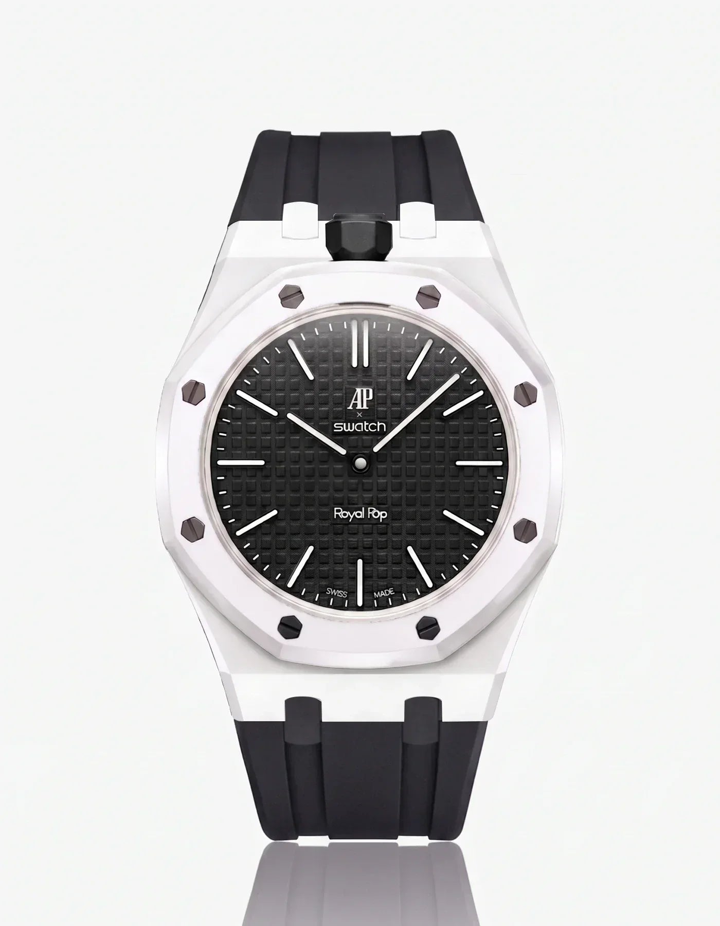 Silicone Strap & Case Royal Pop Ocho Negro(Customize  Colors)