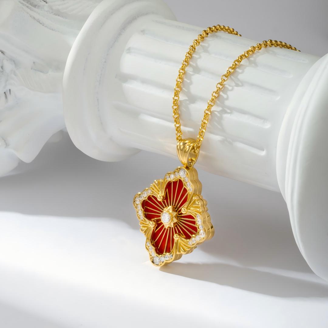 [Lora JEWELRY] OPERA TULLE ENAMEL NECKLACE