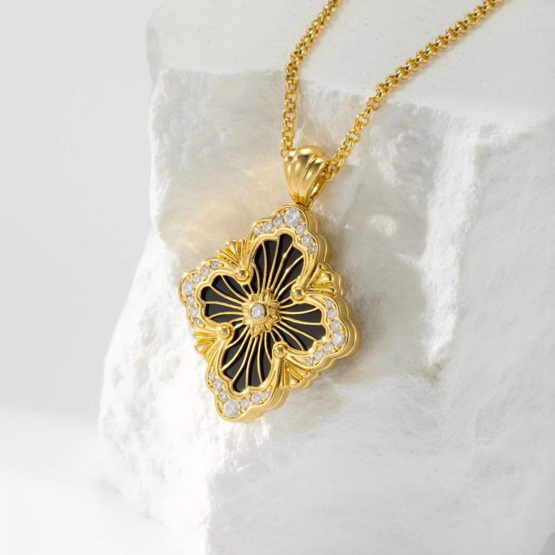 [Lora JEWELRY] OPERA TULLE ENAMEL NECKLACE