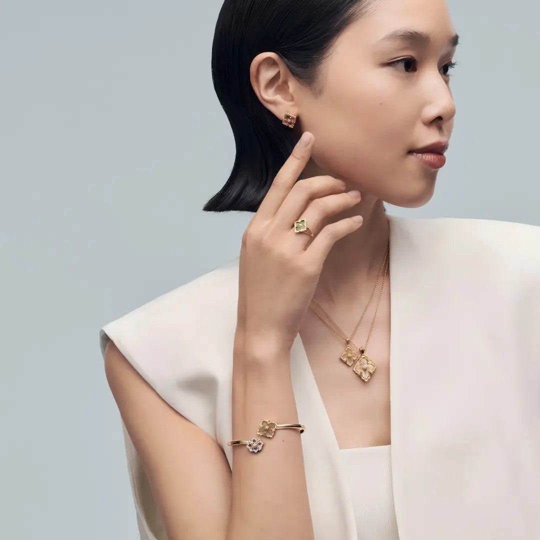 [Lora JEWELRY] OPERA TULLE  RING WITH  ENAMEL BACKGROUND