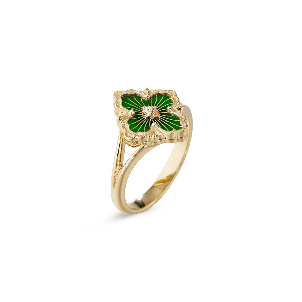 [Lora JEWELRY] OPERA TULLE  RING WITH  ENAMEL BACKGROUND