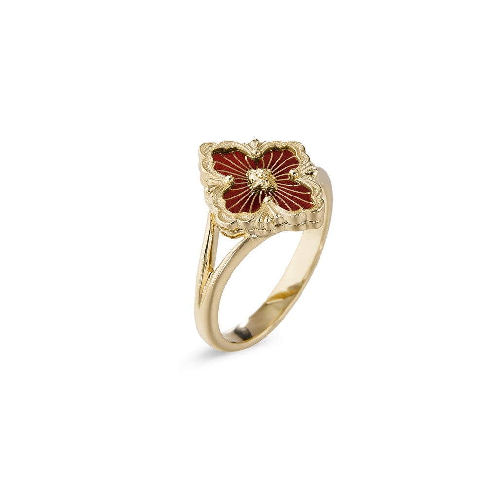 [Lora JEWELRY] OPERA TULLE  RING WITH  ENAMEL BACKGROUND