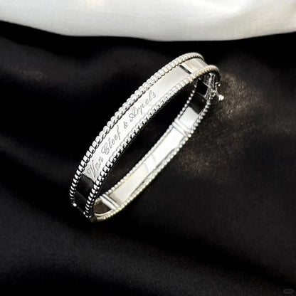 [Lora]CLOVER PERLEE BRACELET SIGNATURE ENGRAVING SERIES