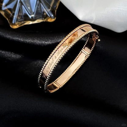 [Lora]CLOVER PERLEE BRACELET SIGNATURE ENGRAVING SERIES