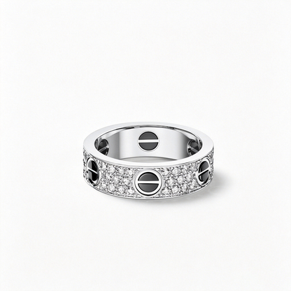 [LORA] LOVE RING 5.5MM DIAMONDS PAVED CERAMIC