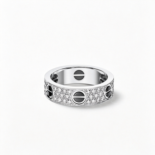 [Lora] LOVE RING 5.5MM DIAMONDS PAVED CERAMIC