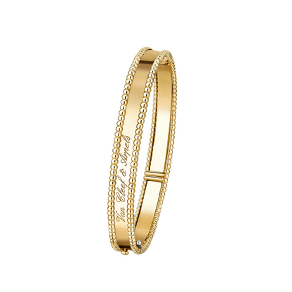 [Lora]CLOVER PERLEE BRACELET SIGNATURE ENGRAVING SERIES