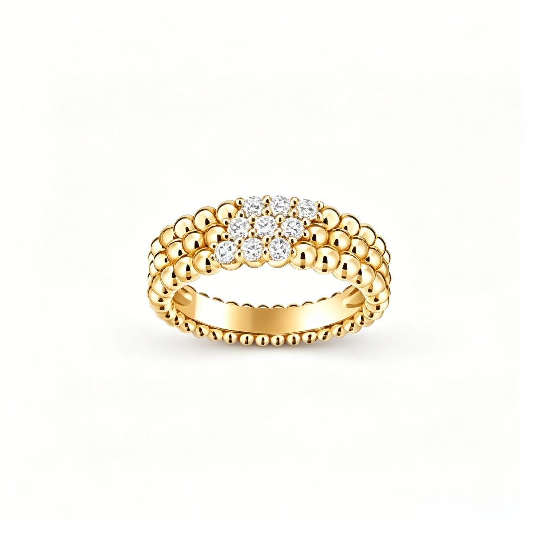 [Lora] THREE-ROW DIAMOND RING