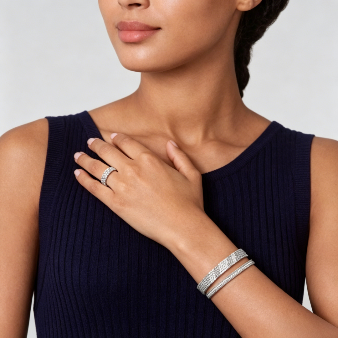 [Lora] THREE-ROW DIAMOND RING