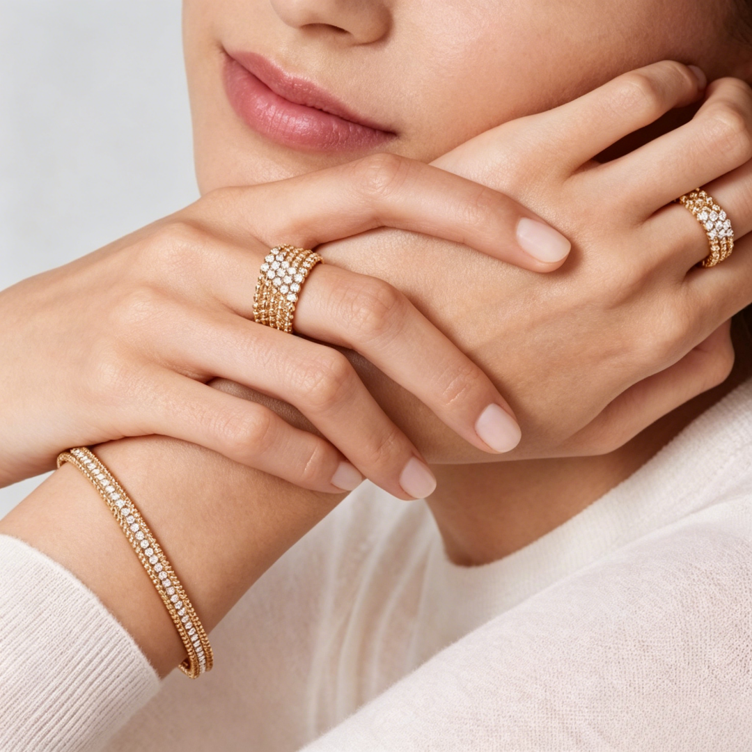 [Lora] THREE-ROW DIAMOND RING