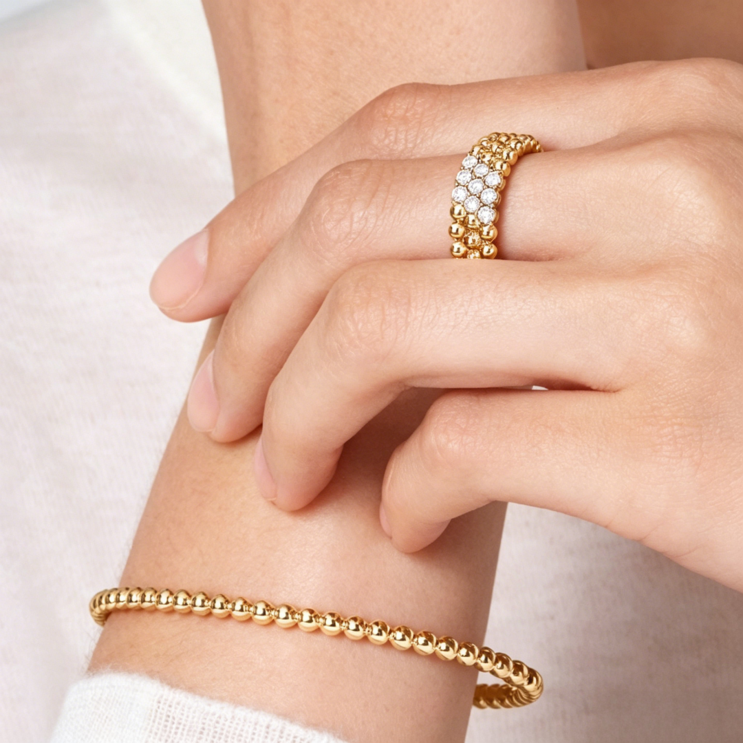 [Lora] THREE-ROW DIAMOND RING