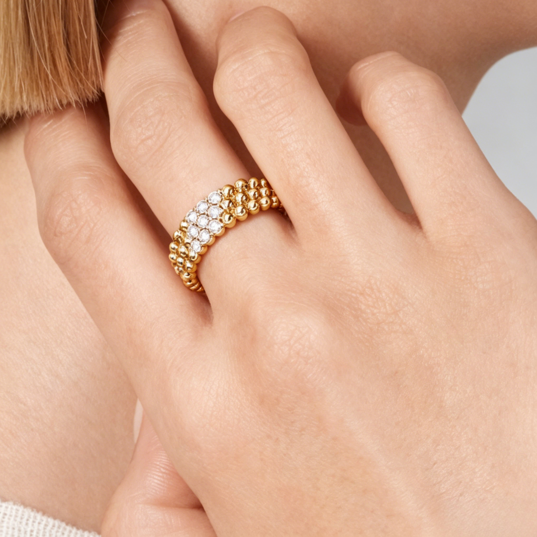[Lora] THREE-ROW DIAMOND RING