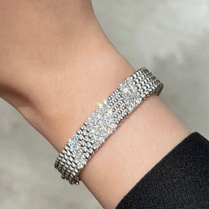 [LORA]  FIVE-ROW DIAMOND BRACELET