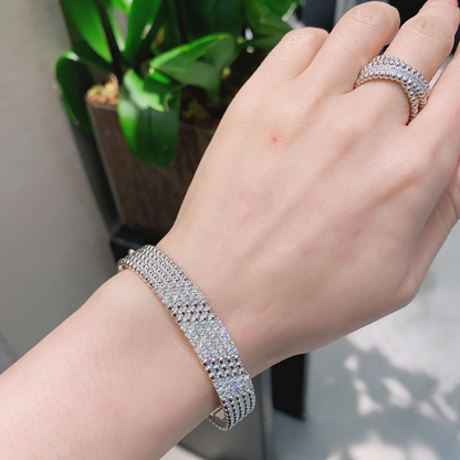 [Lora]  FIVE-ROW DIAMOND BRACELET