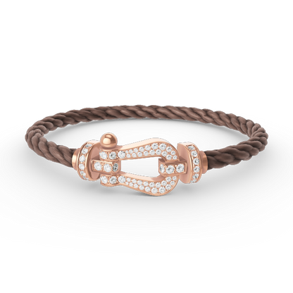 [LORA]FORCE LARGE HORSESHOE FULL DIAMOND BRACELET ROSE GOLD