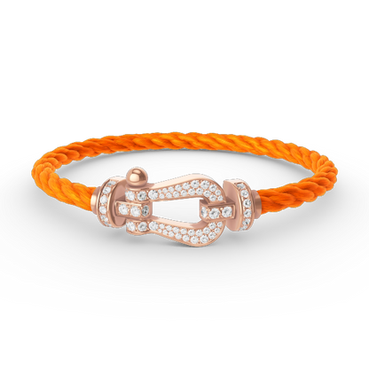 [LORA]FORCE LARGE HORSESHOE FULL DIAMOND BRACELET ROSE GOLD