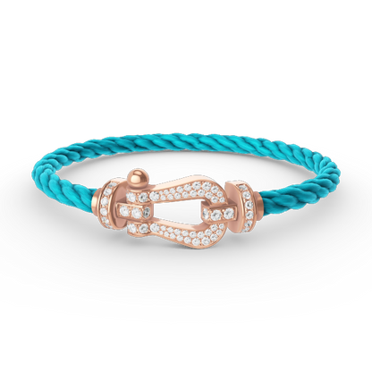 [LORA]FORCE LARGE HORSESHOE FULL DIAMOND BRACELET ROSE GOLD
